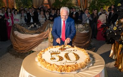 Una notte d’oro: la nostra festa per i 50 anni a Villa Passerini